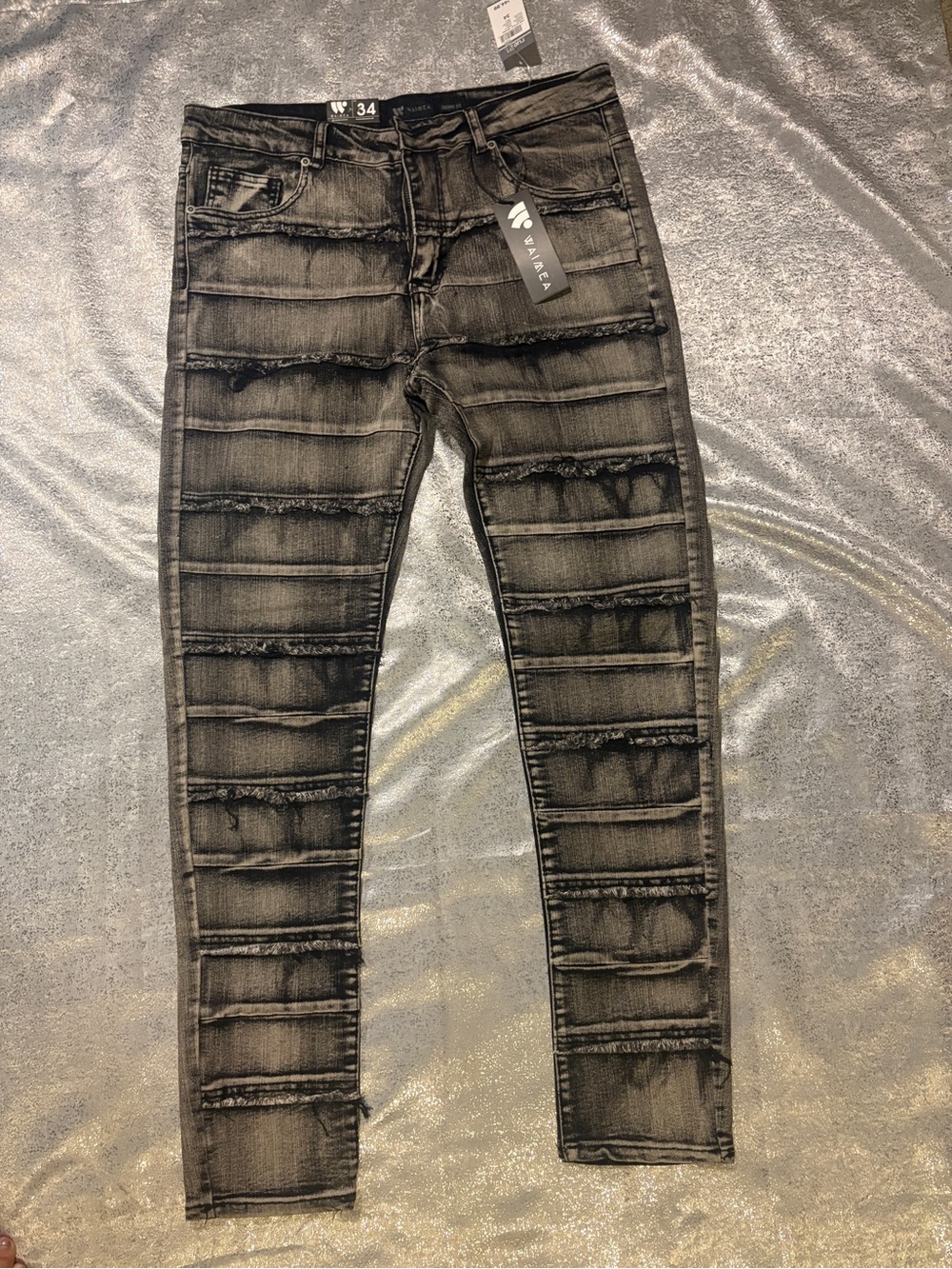 Mavi Black Washed Paneled Skinny Jeans men’s size 34